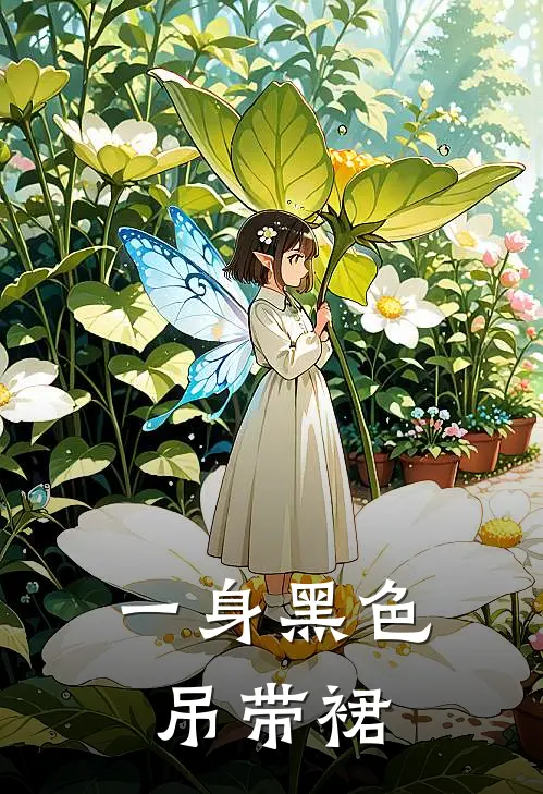 一身黑色吊带裙