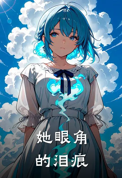 她眼角的泪痕