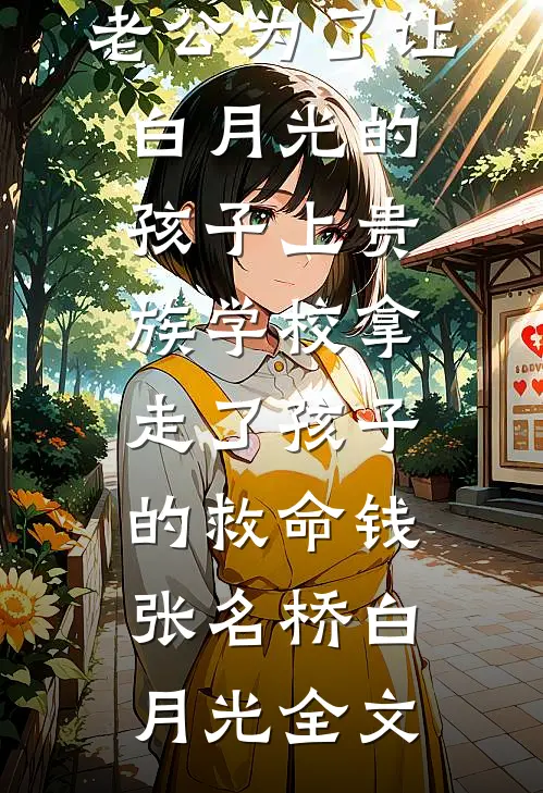 老公为了让白月光的孩子上贵族学校拿走了孩子的救命钱张名桥白月光全文