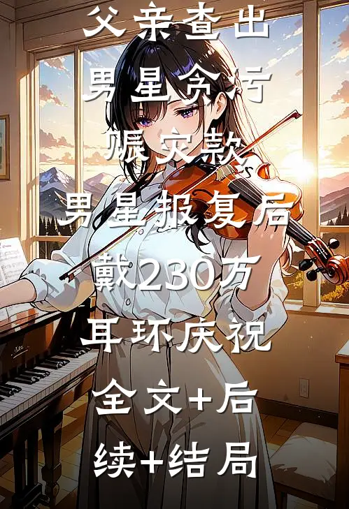 父亲查出男星贪污赈灾款，男星报复后戴230万耳环庆祝全文+后续+结局