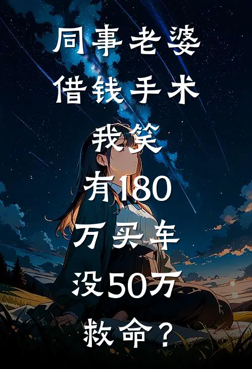 同事老婆借钱手术,我笑:有180万买车,没50万救命?