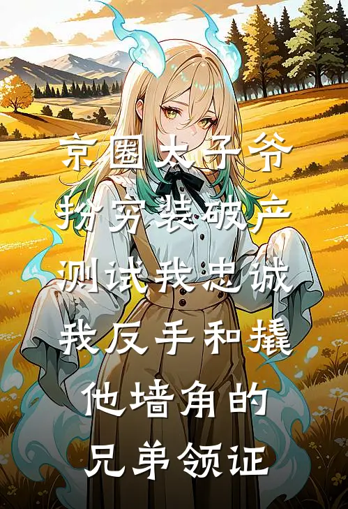 京圈太子爷扮穷装破产测试我忠诚，我反手和撬他墙角的兄弟领证