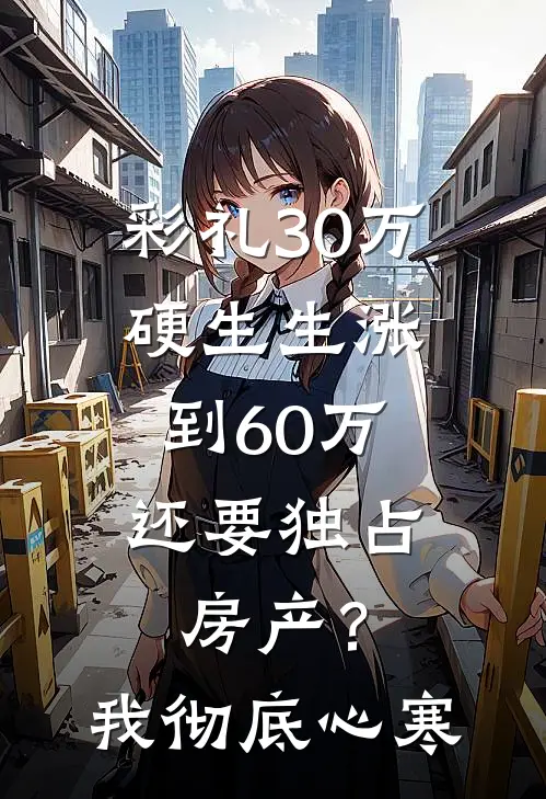彩礼30万硬生生涨到60万，还要独占房产？我彻底心寒